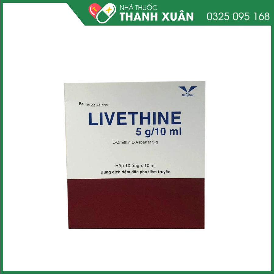 Thuốc tiêm Livethine 5g/10ml điều trị các bệnh gan cấp và mạn tính